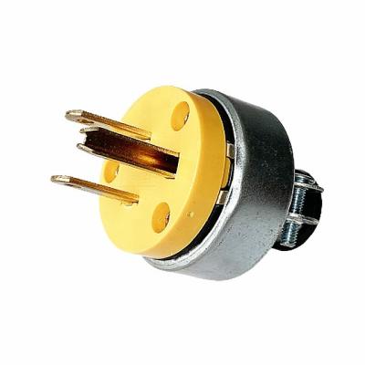 China ABS Inside Copper 3 Flat Pins Plug 3 Pin Electric Plug Socket for sale