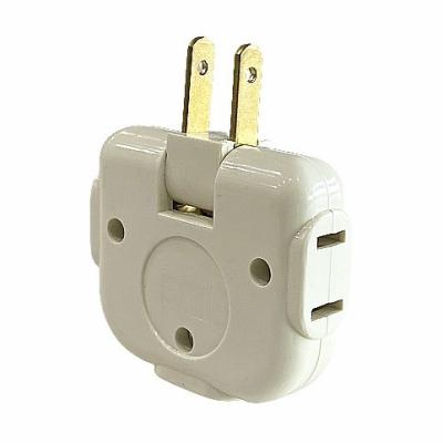 China 15 Amp Plug 2pin Travel  180° Swing Electric Plug Adapter for sale