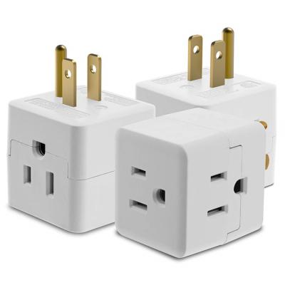 China Indoor Portable Travel Mini Plug 3 Outlet Wall Adapter for sale