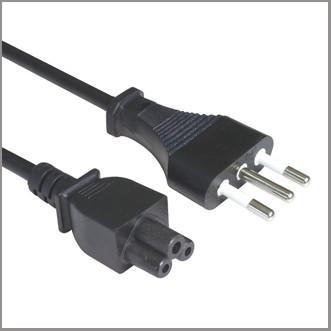 China Italian AC adapter input power cord with IEC320 C5 connector for sale