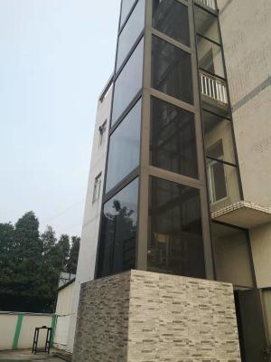 China 0.63m/s 320KG Shaftless Home Elevator 4 Persons Residential Glass Elevator for sale