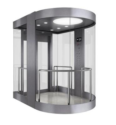 China 2m/s Panoramic Elevator 1150KG Goods And Passenger Lift for sale