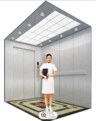 China cabine de aço inoxidável do elevador de 1.5m Pit Hospital Bed Elevator TUV à venda