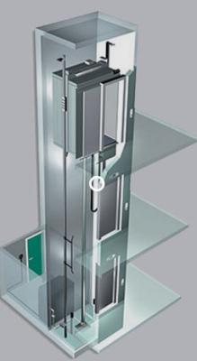 China Movimentação hidráulica 1000KG do elevador VVVF de Roomless MRL da máquina à venda