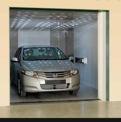China Hairline Stainless Steel Glass Car Elevator 1200KG VVVF Drive for sale