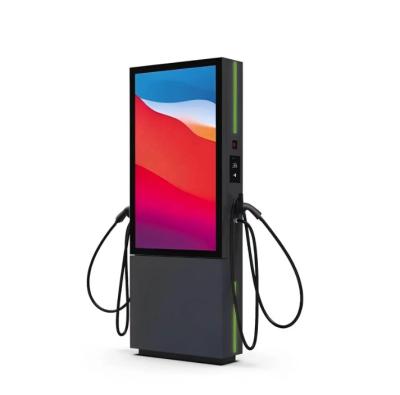 China 380V Dual Gun EVSE Charging Station 22KW 44kW Type 2 EV Cable EV Fast Charger for sale
