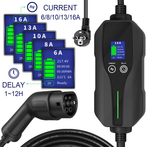 Quality Portable EVSE Home EV Charging Station 3.6kW Level 2 EV Charger 120V - 240V 16A for sale