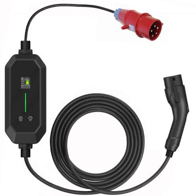 China 22kw 32A 3 Phase Portable EV Charger Type 2 380V Electric Car Charging Station for sale