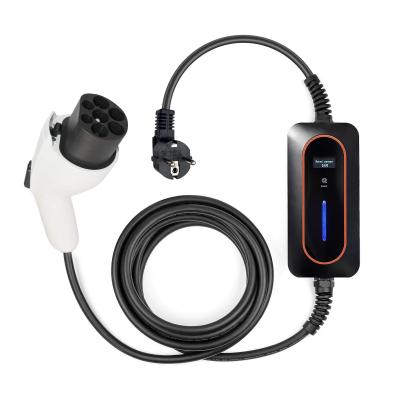 China 3.5kw 7kw GB/T EV Charger 8A To 32A Adjustable Portable Electric Vehicle Charger for sale