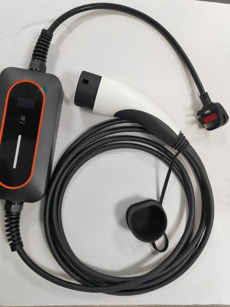 Quality Type 2 Portable EV Charger 8A 10A 13A Adjustable With UK Plug And LCD Display for sale