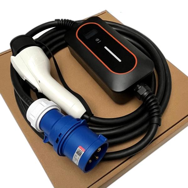 Quality SAE J1772 Type 1 EV Charger Blue CEE Plug 7Kw 32A Portable EV Charger for sale