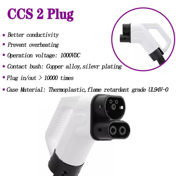 Quality CCS2 Plug 80A 150A 200A 300A 1000V CCS Fast EV Charging Cable for sale