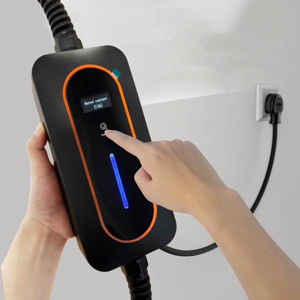 Quality 3.6KW 16A Type 2 EV Charger Portable Single Phase Electric Car Charger With LCD for sale