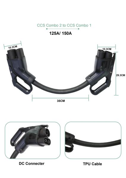 Quality CCS Combo 2 To CCS Combo 1 DC EVSE Adapter 150A 1000V Electric Car Charging for sale