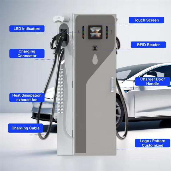 Quality 20kw 30kw 40kw 60kw 380V OCPP1.6J Station Dc Fast Electric Car Charger GBT CCS1 CHAdeMO CCS2 Ev Charging Station for sale