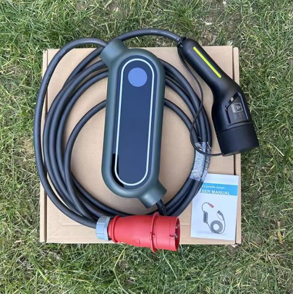 Quality Type 2 Portable EV Charger 11kw 22kw 16A 32A current adjustable 3 Phase Fast Charging EV Charger for sale