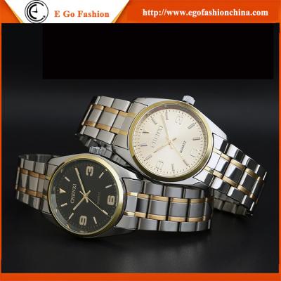 China 003A Two Tone Color Goldedn Watches Luxury Watch for Man Unisex Watch Steel Quartz Watches for sale