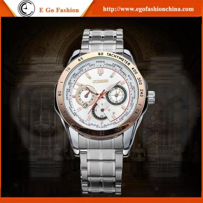 China 3 Colors Available Fashion Watch Unisex Watch 3 Subdials Watches OEM ODM Stainless Watches for sale