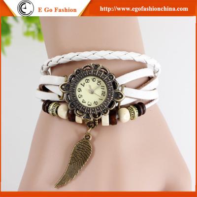 China Vintage Watch Leather Watches Retro Watch Pendant Leaf Watches Female Watch Cheap Watch for sale