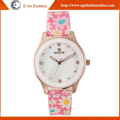 China SK03 Flower Sports Watch PU Leather Mixed Order Top Brand Skone Watch Woman Watches New for sale