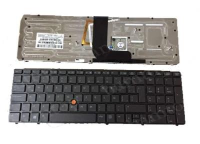 中国 8560W Elitebook 灰色 HP のオリジナルのラップトップのキーボードのレイアウト、LED のバックライトのキーボード 販売のため