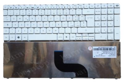 China White Italian Acer Keyboard Layout , Standard Laptop Keyboard DFE Model for sale