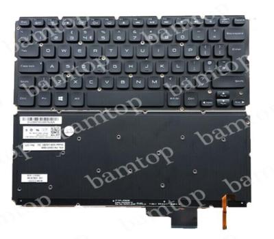 China Black Big Enter Key UK Keyboard Layout , Xps 15 Dell Laptop Backlit Keyboard for sale
