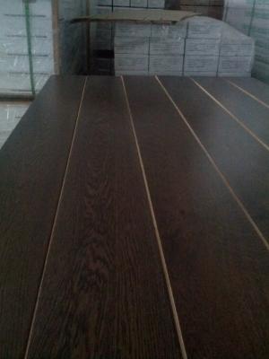 China Oak Engineered Flooring(Bruhed, Walnut color,UV lacquer, click systerm) for sale