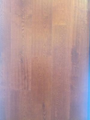 China Oak Engineered Flooring( Brown color ,UV acquer,brushed , click systerm) for sale