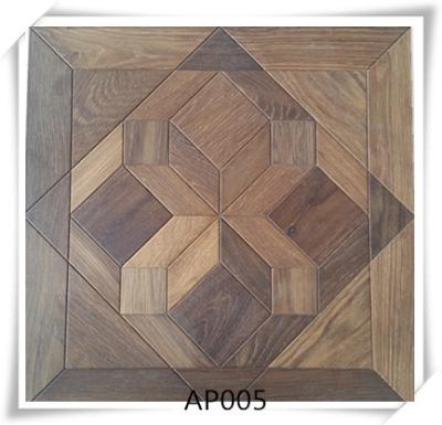 China Oak parquet flooring , UV lacquer,Brushed, smoked, 15/4*600*600mm for sale