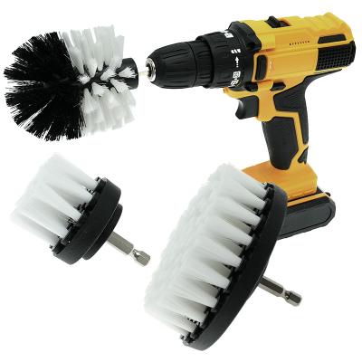 China 2inch 3.5inch Drill Scrub Brush Attachment Set For Bathroom Cleaning for sale
