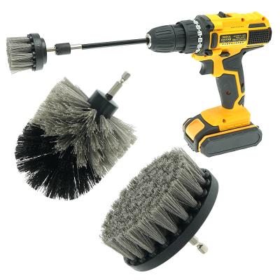 China 4Pcs Electric Drill Bit Scrubber Attachment With Cleaning Brush for sale
