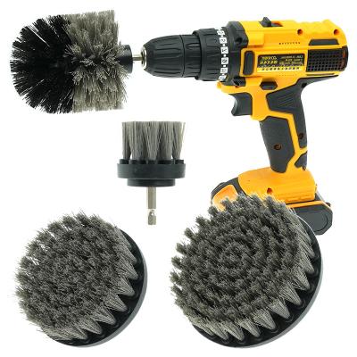 China Electric Scrubbing 5 Inch  Drill Brush Cleaning Tool 360 Degree Rotating for sale