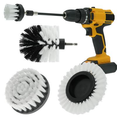 China Rotary Electric Power Drill Scrub Brush Kit for Floor Carpet Grout Cleaning for sale