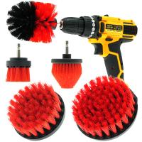 Quality Hot Selling 5Pieces Pp Drill Brush Scrub Attachment Set For Car Carpet Bathroom for sale