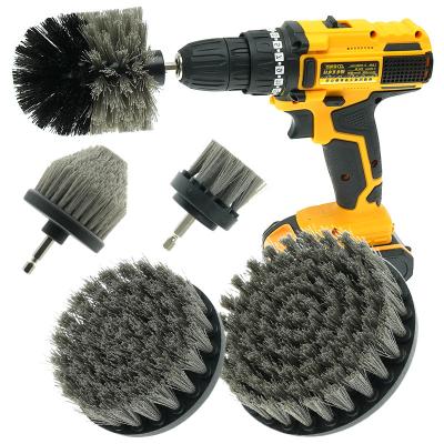 China Electric Floor Cleaning Brush Drill Cleaning Kit Drill Attachment Set For Car Cleaning for sale