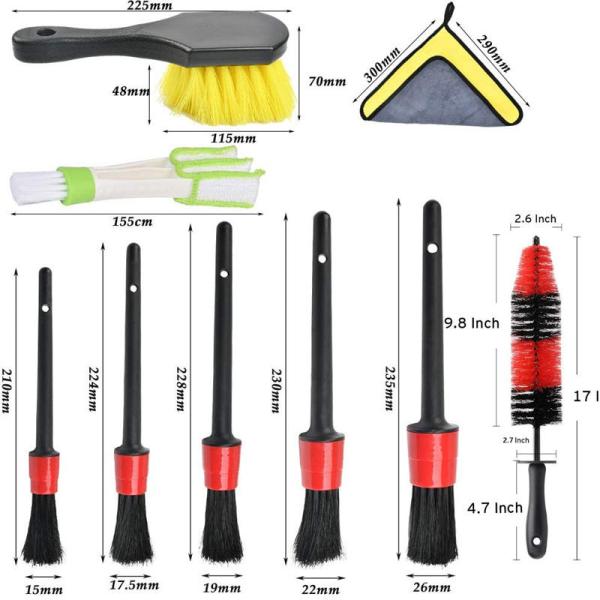 Quality Odm Boars Hair Brush Car Detailing Kit For Air Vent Tire for sale