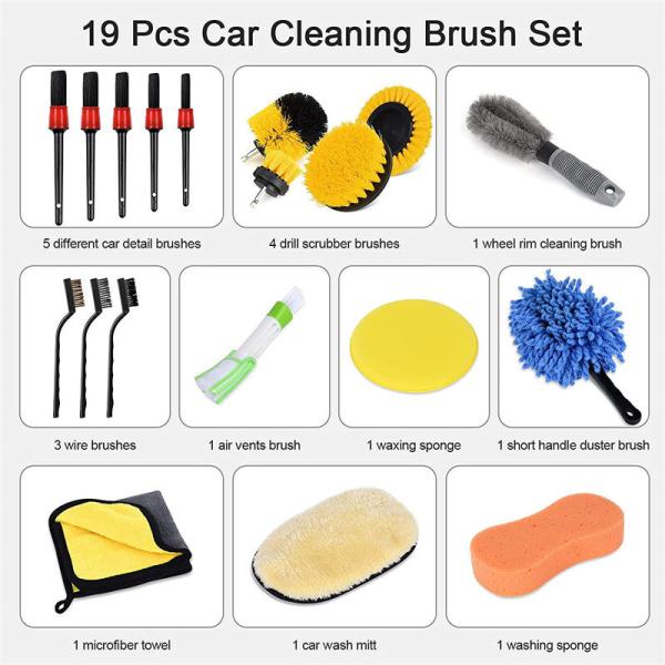 Quality Oem Car Detailing Brush Long Handle Microfiber Car Wash Brush for sale