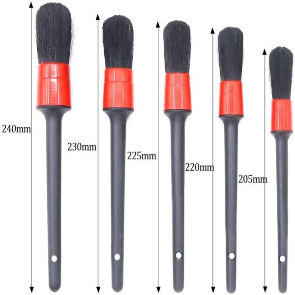 Quality Interior Boar Hair Car Detailing Brush Set For Engine Cleaning for sale
