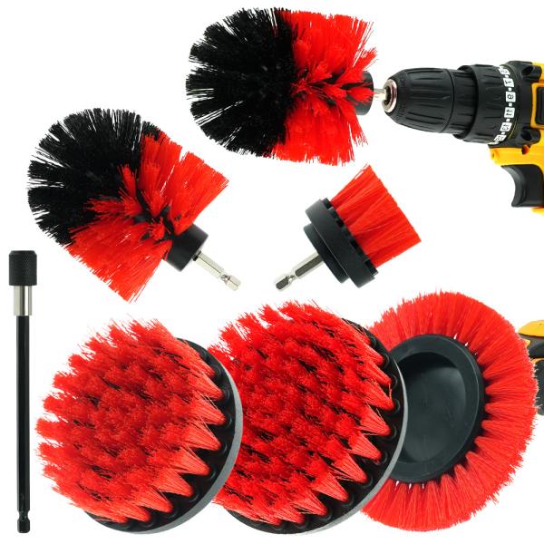 Quality 7 Pack Drill Brush Attachment Set Power Scrubber Brush For Car Cleaning for sale
