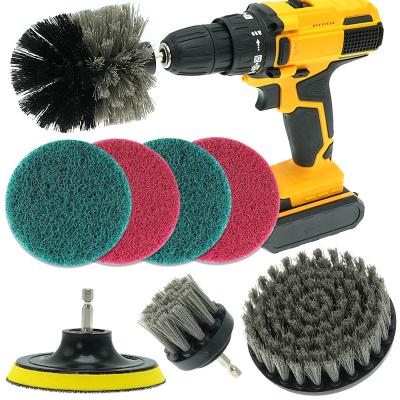 China 8 Pack Electric Drill Wheel Cleaning Brush Set Power Scrubber Brush Set for Drill for sale