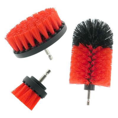 China 3 pcs Car Drill Detailing Brush Set Car Cleaning Brush Set for Wheels for sale