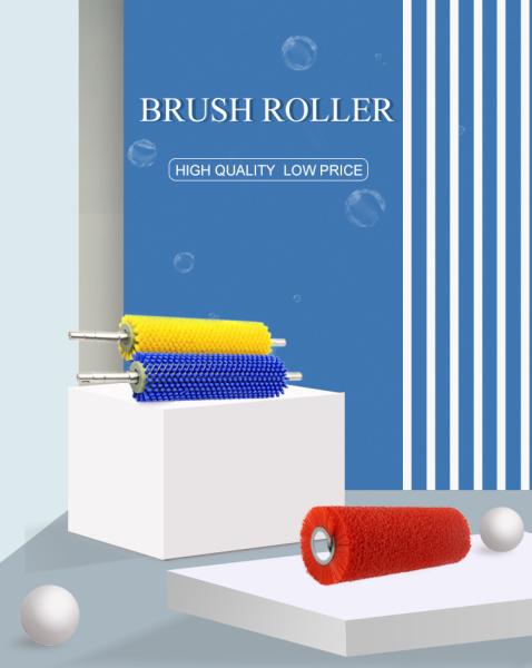 Quality Nylon Wire Horsehair Industrial Roller Brush 140mm ODM for sale