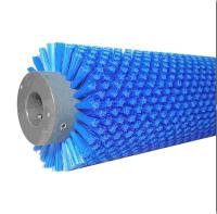 china Blue PP Nylon Industrial Roller Brush For Fruit And Vegetable Cleaning ODM