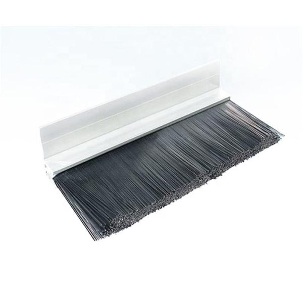Quality OEM Door Metal Industrial Strip Brush For Escalator Dust Cleaning And Polishing for sale
