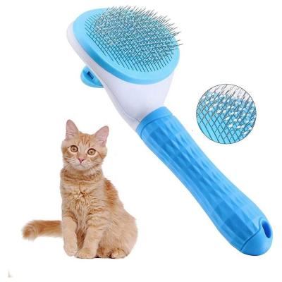Китай Антибактериальная пластиковая PET чистка щетка домашние животные самостоятельно очищают для собак выпадение волос продается