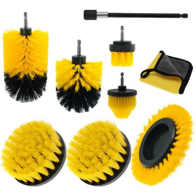 China Yellow Effective Cleaning Drill Brush Attachment High Cleaning Power zu verkaufen