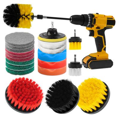 China Custom Color Rotational Drill Scrub Brush Set Long Lasting Attachment Fits Most Power Drills for sale