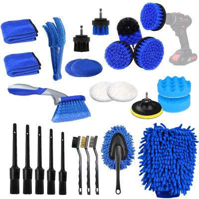 China Ergonomic Auto Car Cleaning Brush Set To Cleaning Car for sale