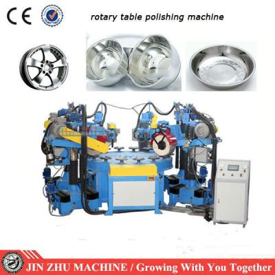 China Máquina pulidora rotatoria del control del PLC Pogramming para el Cookware del acero inoxidable en venta